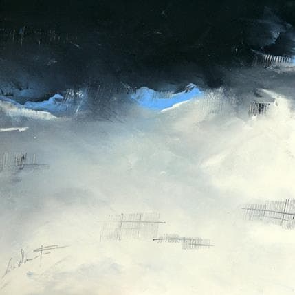 Peinture Frimas par Dumontier Nathalie | Tableau Abstrait Huile minimaliste