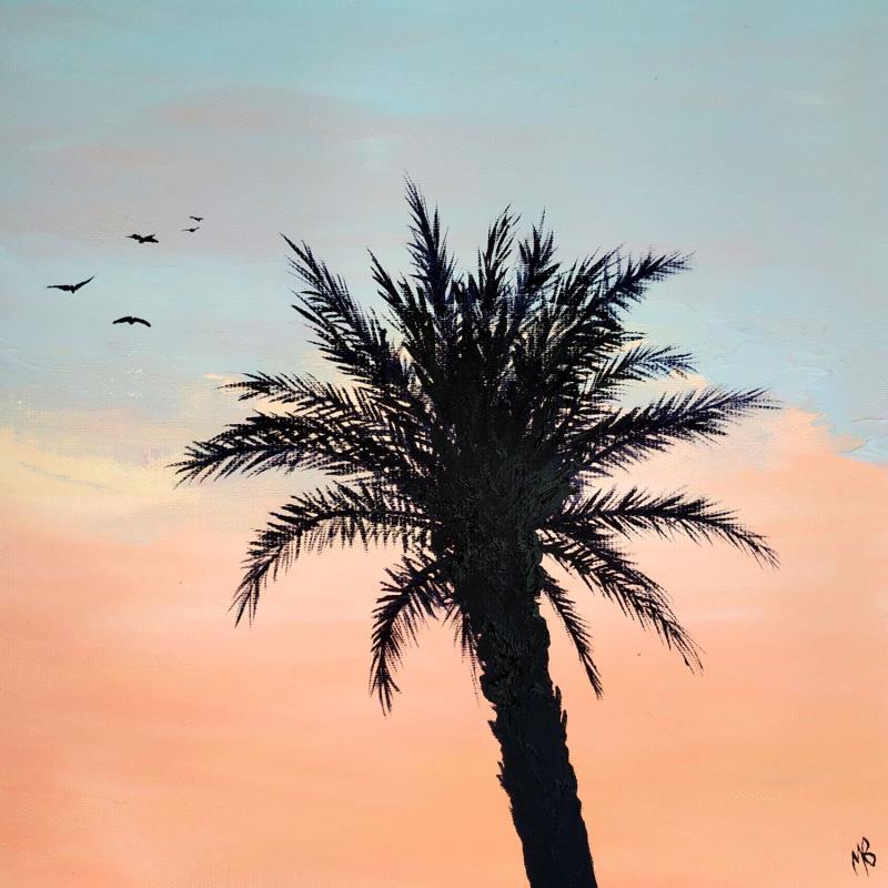 Gemälde sérénité von Blandin Magali | Gemälde Figurativ Landschaften Minimalistisch Öl