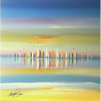 Painting Les voiles du désir by Fonteyne David | Painting Figurative Acrylic, Oil Marine