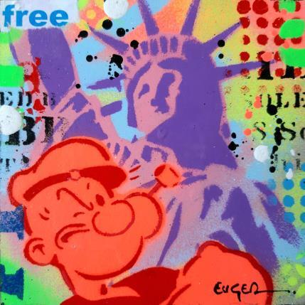 Peinture FREE par Euger Philippe | Tableau Pop-art Acrylique, Carton, Collage, Graffiti Icones Pop