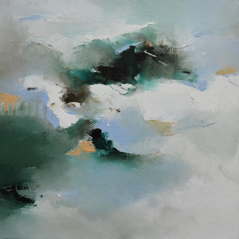 Gemälde Quelque part von Dumontier Nathalie | Gemälde Abstrakt Minimalistisch Öl