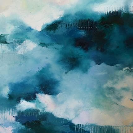 Peinture Tempête intérieure par Dumontier Nathalie | Tableau Abstrait Huile Minimaliste