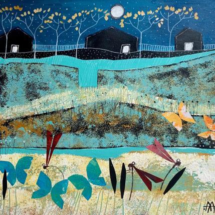 Painting Vecinas by Arias Parera Almudena | Painting Naive art Acrylic Landscapes