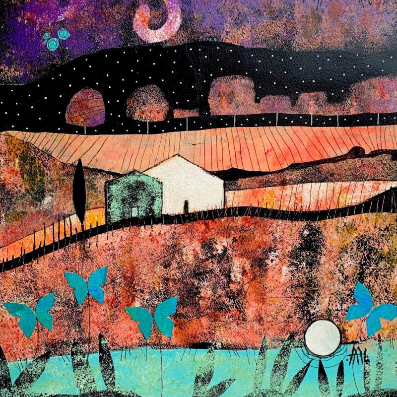 Painting Mi Amada casa by Arias Parera Almudena | Painting Naive art Landscapes Acrylic