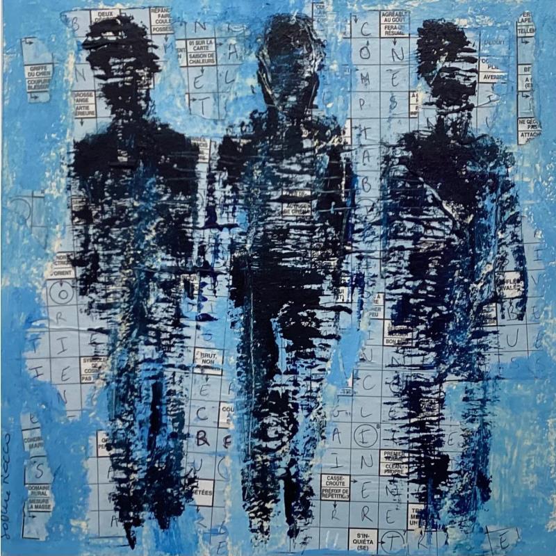 Painting Les maux pour le dire  by Rocco Sophie | Painting Raw art Oil Acrylic Gluing Sand