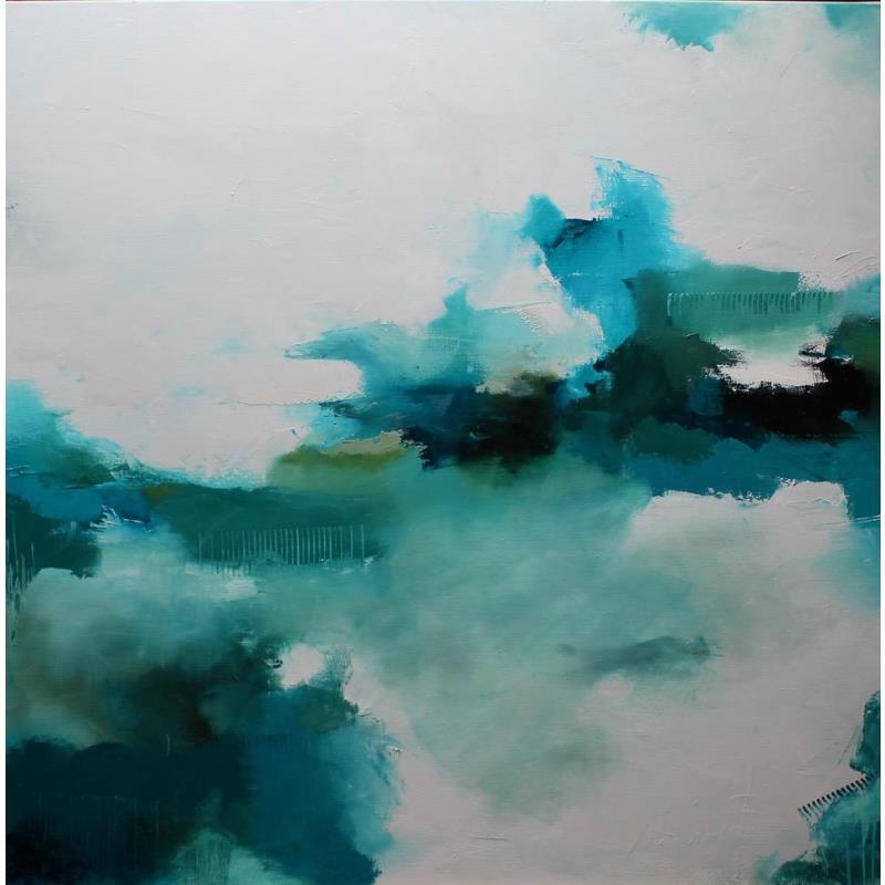 Peinture Le grand frisson par Dumontier Nathalie | Tableau Abstrait Minimaliste Huile
