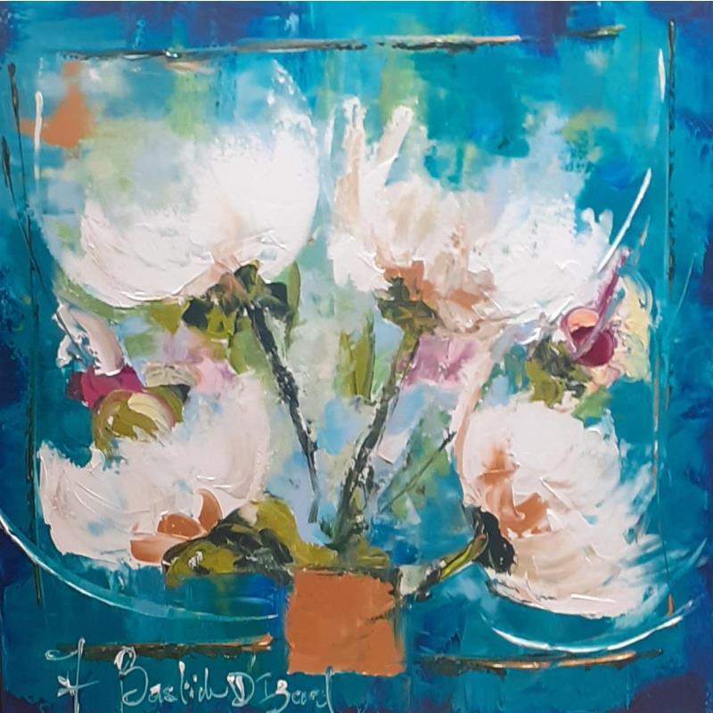 Peinture Des fleurs pour Victoria par Bastide d´Izard Armelle | Tableau Figuratif Nature Acrylique