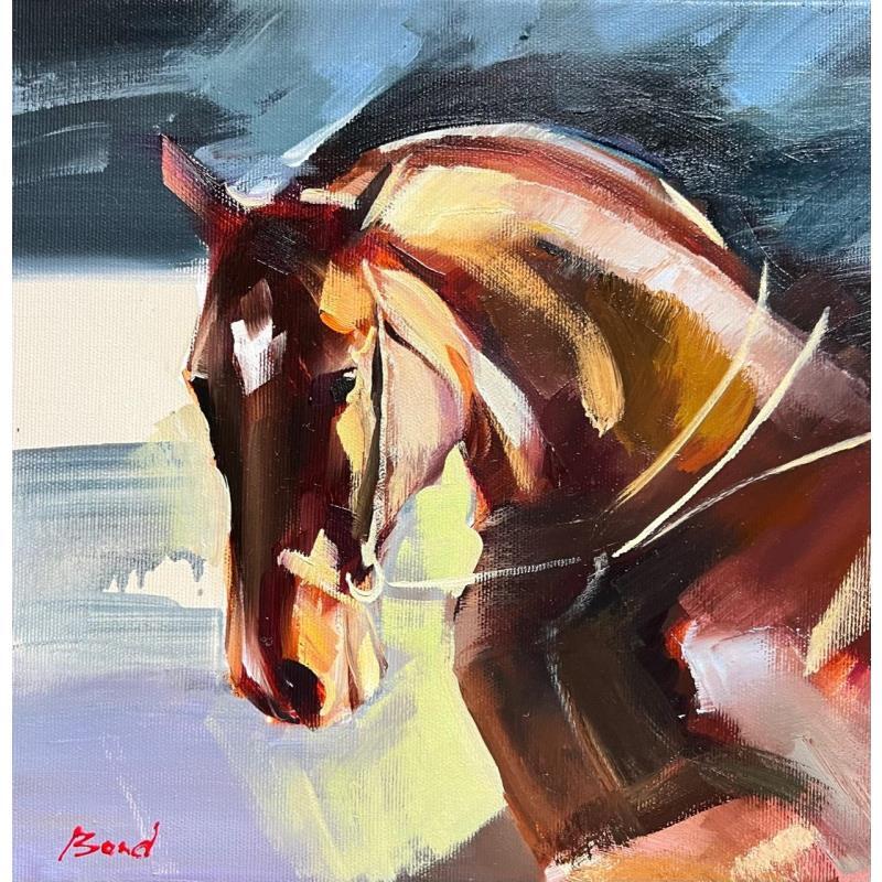 Painting Dancing in the Stream by Bond Tetiana | Painting Figurative Animals Oil