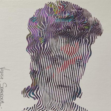 Gemälde David Bowie une voix inoubliable et des mélodies uniques von Schroeder Virginie | Gemälde Pop-Art Acryl, Öl Pop-Ikonen