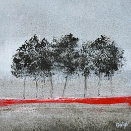 Gemälde Lisière von Escolier Odile | Gemälde Figurativ Acryl Landschaften