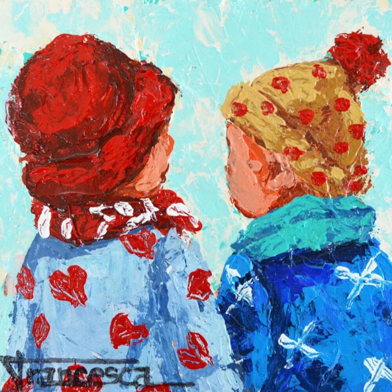 Painting Invierno by Escobar Francesca | Painting Figurative Life style Acrylic