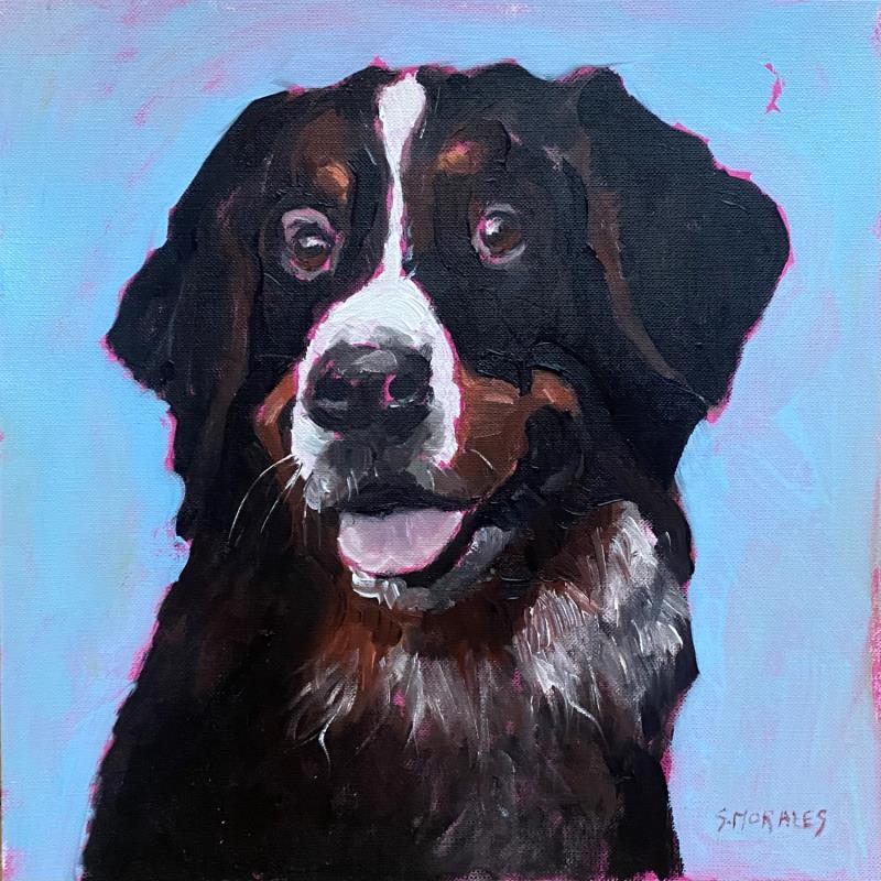 Peinture PLATON par Morales Géraldine | Tableau Figuratif Animaux Huile Acrylique