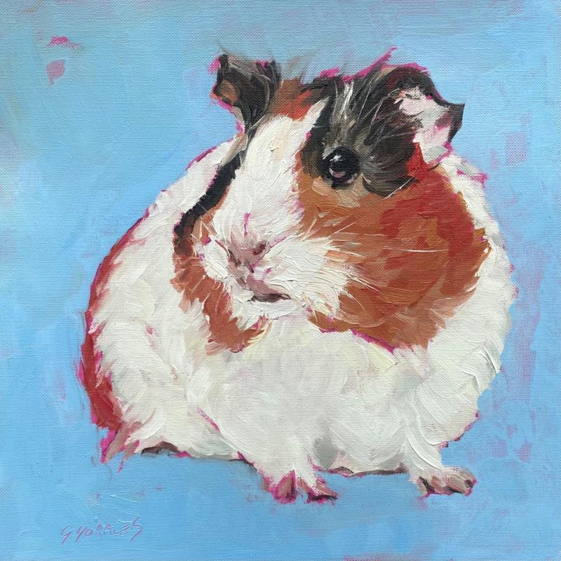 Peinture COBAYE par Morales Géraldine | Tableau Figuratif Animaux Huile Acrylique