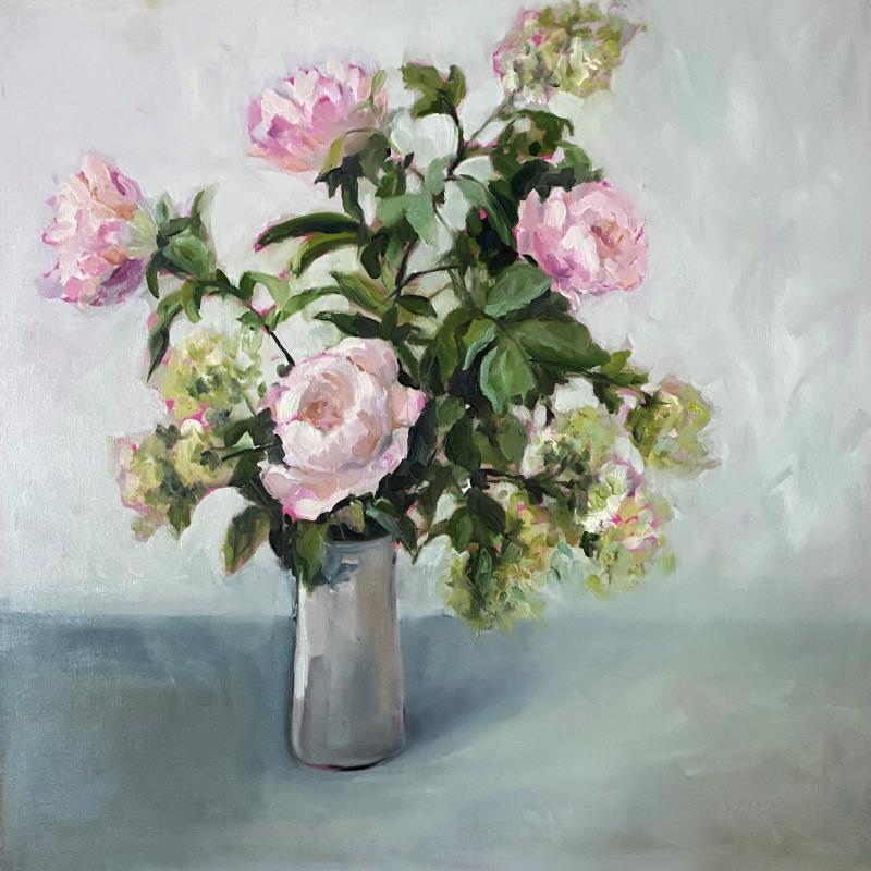 Peinture BOUQUET PASTEL par Morales Géraldine | Tableau Figuratif Natures mortes Huile Acrylique