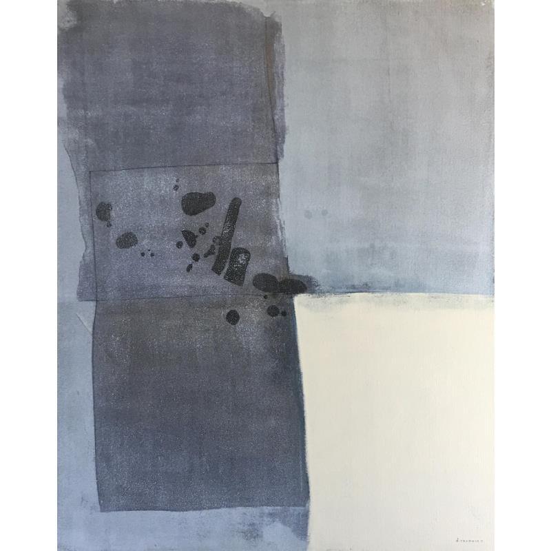 Peinture Norda 2 par Reymann Daniel | Tableau Abstrait Minimaliste Bois Acrylique