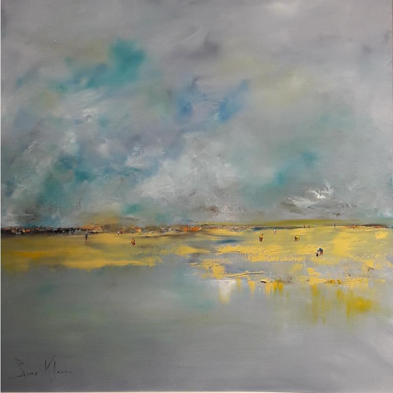 Peinture Lorsque l'océan se retire par Klein Bruno | Tableau Figuratif Marine Huile