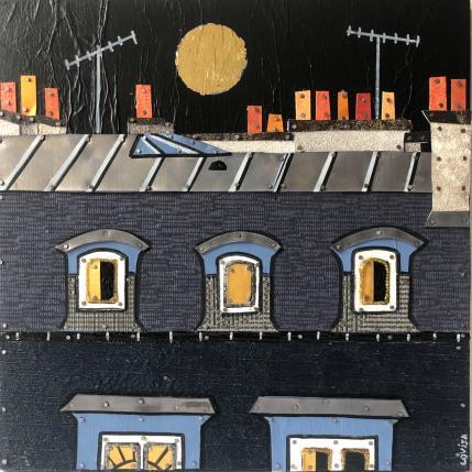 Painting Les Mystères de Paris by Lovisa | Painting Figurative Wood Urban