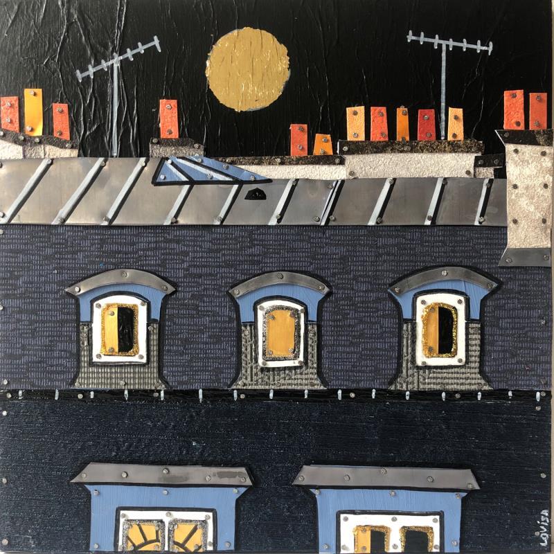 Gemälde Les Mystères de Paris von Lovisa | Gemälde Figurativ Urban Holz