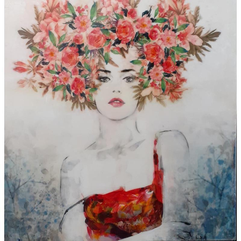 Gemälde De frente II von Bofill Laura | Gemälde Figurativ Porträt Holz Acryl