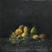 Peinture fruits par Rocco Sophie | Tableau Art Singulier Huile Acrylique Collage Sable