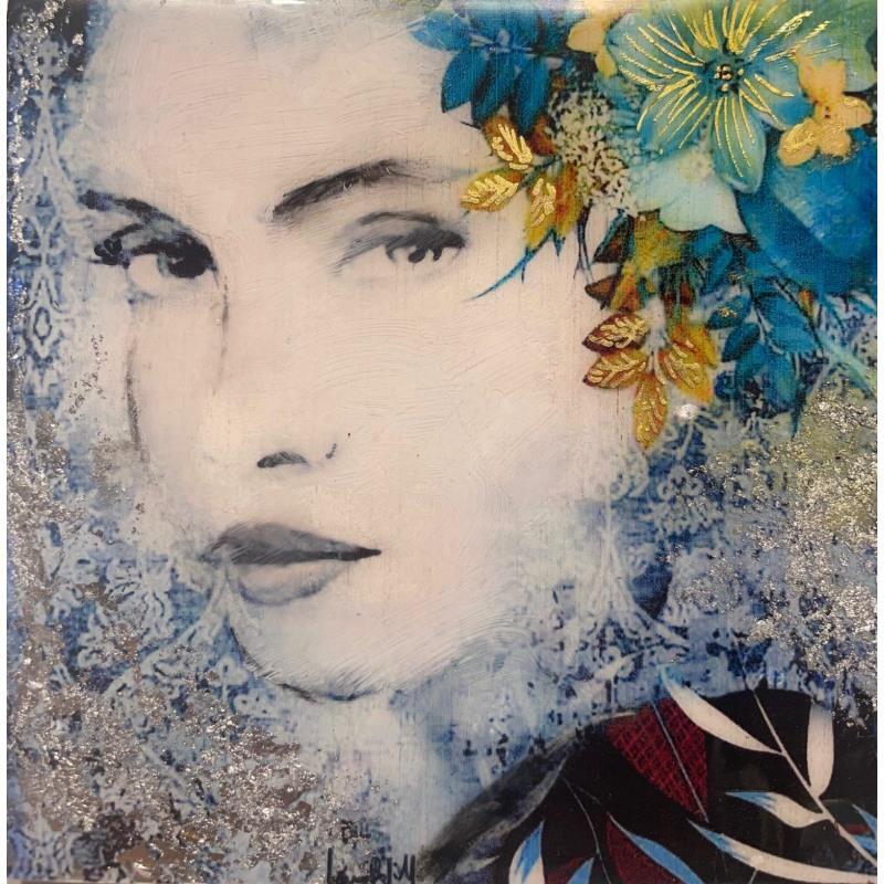 Peinture Dis azul par Bofill Laura | Tableau Figuratif Portraits Bois Acrylique