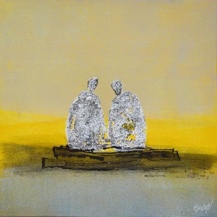 Painting Couleur du jour by Escolier Odile | Painting Figurative Acrylic Landscapes