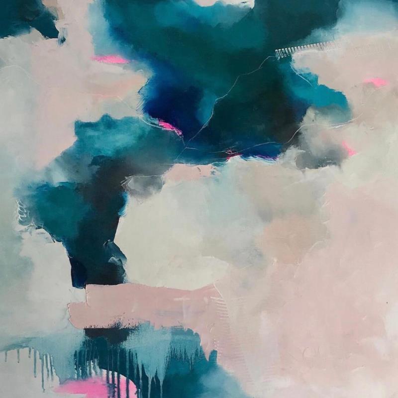 Peinture De la douceur avant toute chose par Dumontier Nathalie | Tableau Abstrait Minimaliste Huile