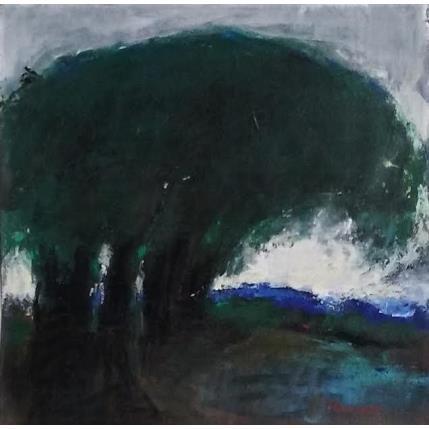 Painting les arbres by Fernando | Painting Figurative Oil Landscapes