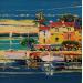 Pintura Vacances sur la Cote d'Azur por Corbière Liisa | Pintura Figurativo Paisajes Marine Naturaleza Aceite
