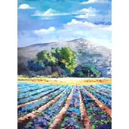 Gemälde Lavandes von Laura Rose | Gemälde Figurativ Öl Landschaften