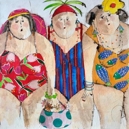 Painting martine charlotte zoe by Colombo Cécile | Painting Figurative Acrylic, Pastel Portrait