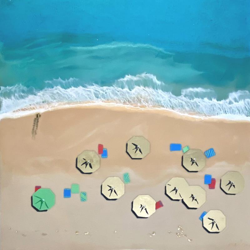 Gemälde Precieuse von Aurélie Lafourcade painter | Gemälde Figurativ Marine Minimalistisch Acryl Harz