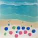 Painting Eagle Beach - Plage du Brésil by Aurélie Lafourcade painter | Painting Figurative Marine Minimalist Acrylic Resin