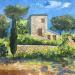 Painting Le Cabanon de Cezanne by Rey Ewa | Painting Figurative Landscapes Acrylic