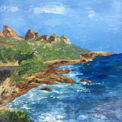 Painting Les couleurs de l'Estérel by Rey Ewa | Painting Figurative Acrylic Landscapes