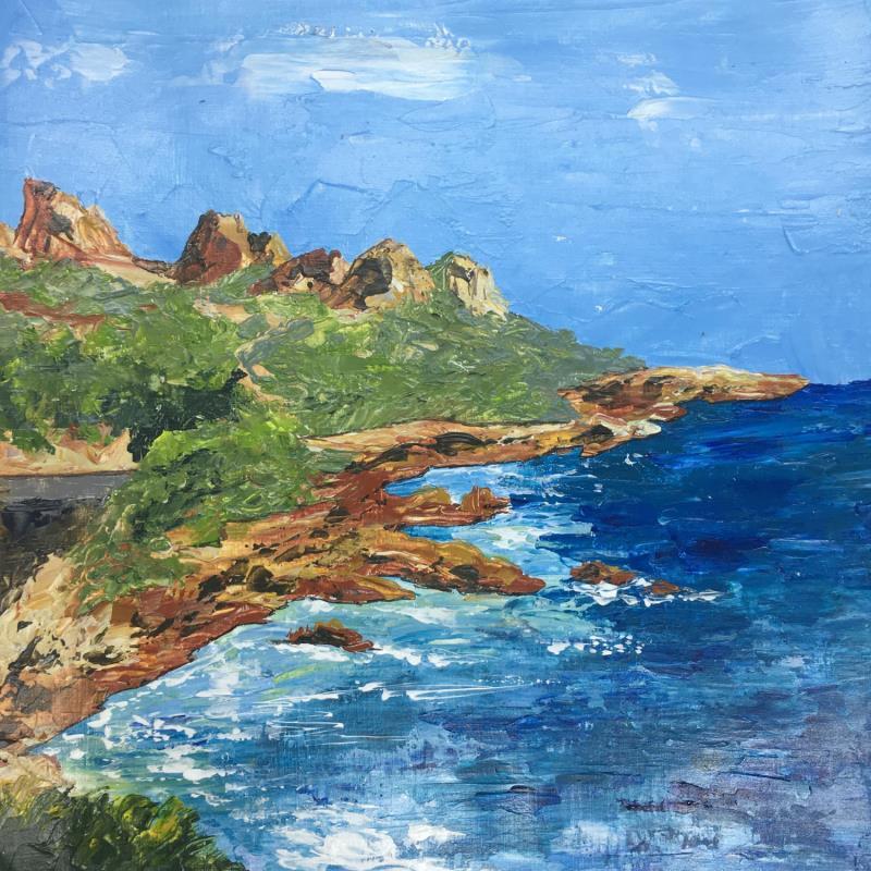 Pintura Les couleurs de l'Estérel por Rey Ewa | Pintura Figurativo Paisajes Acrílico