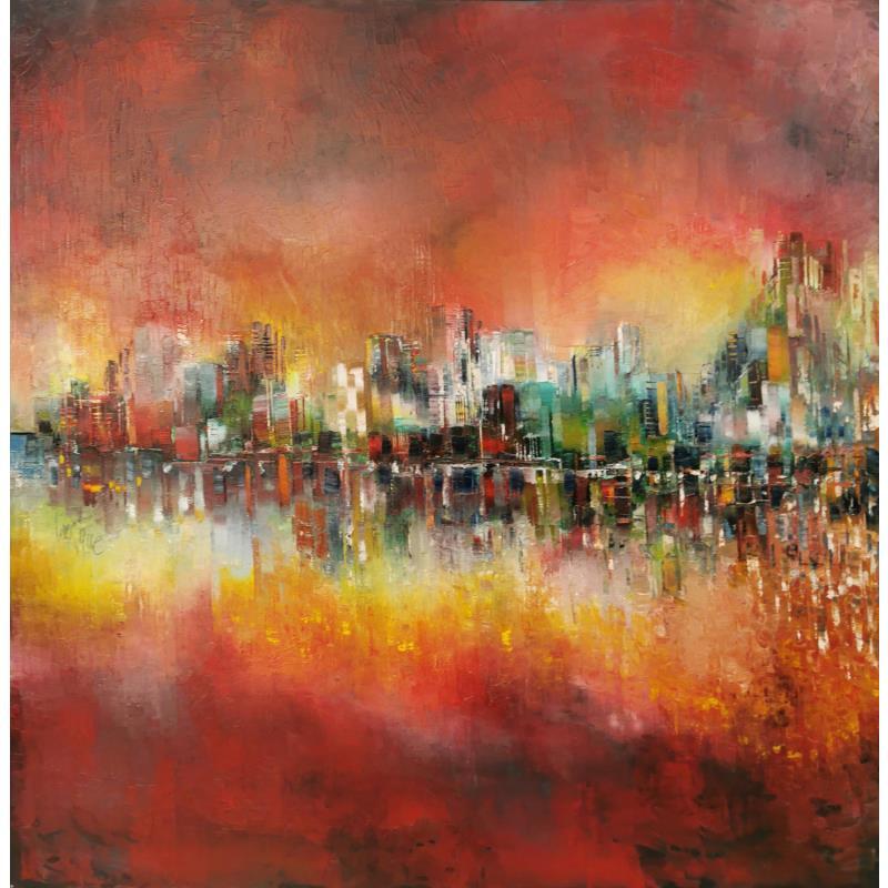 Peinture Mirage par Levesque Emmanuelle | Tableau Figuratif Paysages Huile