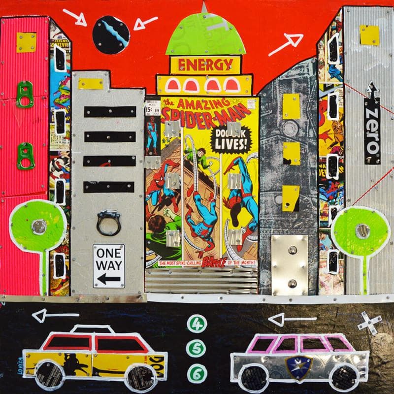 Peinture Face to face par Lovisa | Tableau Pop-art Urbain