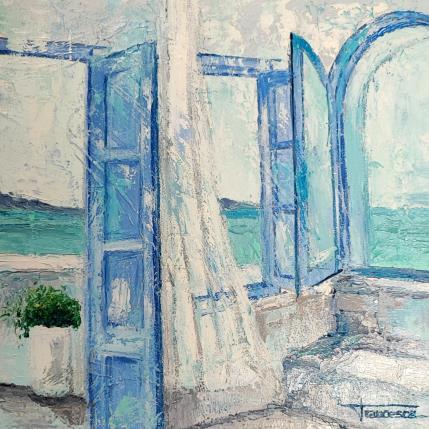 Painting Brisa Mediterránea by Escobar Francesca | Painting Figurative Acrylic, Wood Life style