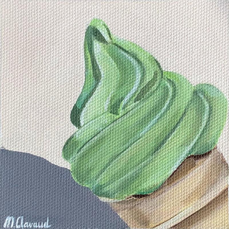 Painting ICE CREAM by Clavaud Morgane | Painting Figurative Life style Still-life Minimalist Acrylic