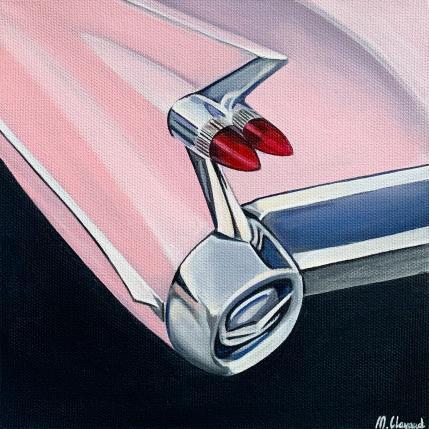 Peinture ROSE CADILLAC par Clavaud Morgane | Tableau Figuratif Acrylique Paysages, Scènes de vie, Urbain