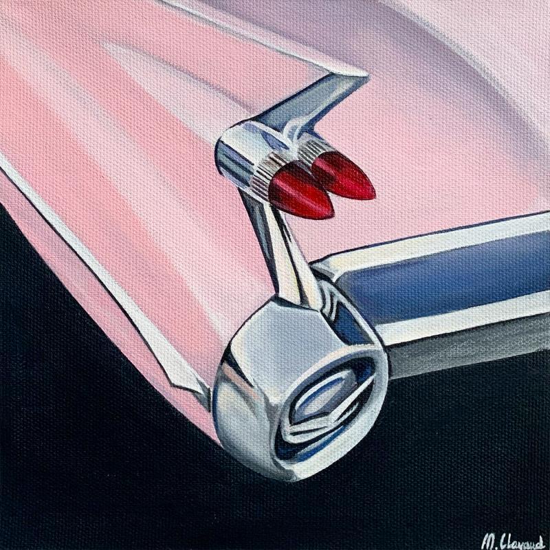 Pintura ROSE CADILLAC por Clavaud Morgane | Pintura Figurativo Paisajes Urbano Life style Acrílico