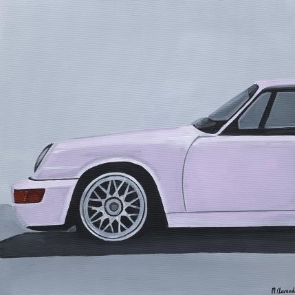 Gemälde PINK PORSCHE von Clavaud Morgane | Gemälde Figurativ Acryl Alltagsszenen, Landschaften, Urban