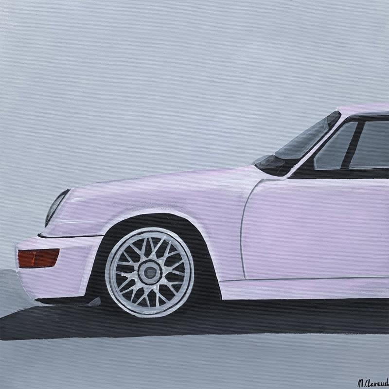 Peinture PINK PORSCHE par Clavaud Morgane | Tableau Figuratif Paysages Urbain Scènes de vie Acrylique