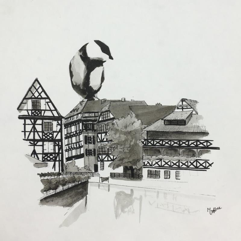Painting Strasbourg by Mü | Painting Figurative Urban Animals