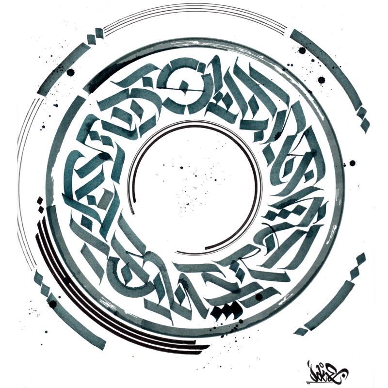 Peinture Down the Line par Nitram Joke | Tableau Street Art Graffiti Acrylique