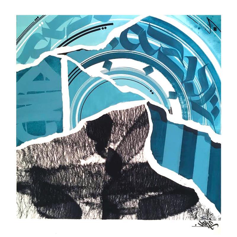 Peinture Azul par Nitram Joke | Tableau Street Art Graffiti Acrylique