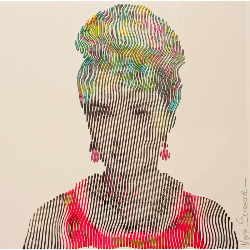 Painting Audrey Hepburn Princesse aux mille éclats by Schroeder Virginie | Painting Pop-art Pop icons Oil Acrylic