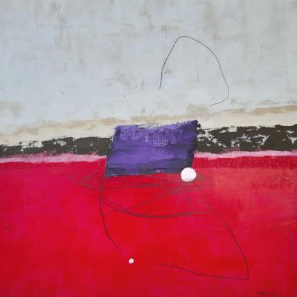 Peinture abstract red D10 par Wilms Hilde | Tableau Abstrait carton, Collage minimaliste