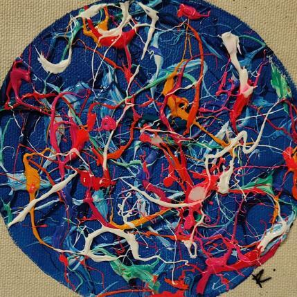 Painting Corail d'or by Cantin Rose | Painting Abstract Acrylic Minimalist